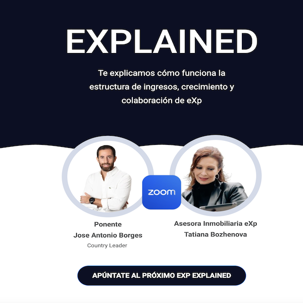 Cartel evento exp modelo de negocio Tatiana Bozhenova